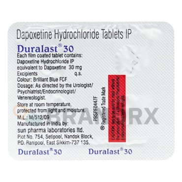 Duralast 30 mg Sun Pharmaceuticals Industries