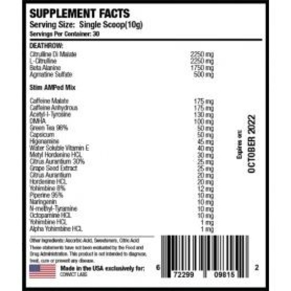 Convict Labs - DEATH ROW 300G Pharmaceutical